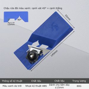 Dao gọt chỉ nẹp nhựa vát mép gỗ 45° sử dụng lưỡi dao rọc giấy-HAUSE