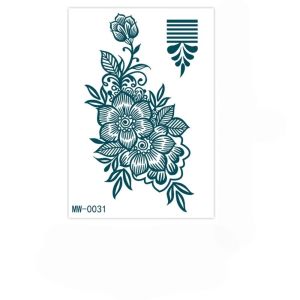 ZIAAN Mehndi Stickers Waterless Henna Tattoo Stickers Lace Fake Tattoo Legs Arm Henna Tattoo Decals Creative Wedding Tool Body Art Sticker Women/Lady