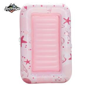 PVC Inflatable Tanning Water Lounge Chair Dual-Use Sunbathing Floating Raft Foldable Pool Lounger Bed Swimming Pool Accessories