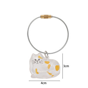 Transparent Cat Hair Storage Box Charm Toy Cat Hair Storage Capsule Toy Keychain Pendant Car Key Chain Bag Pendant Pet Hair Storage Cute Keychain Pet Souvenirs
