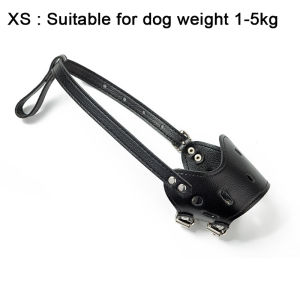 Dog Mouth Covers Prevent Dogs from Yelling Disorderly Eating Breathable Adjustable Soft Leather Dog Mouth Covers for Large Medium Sized Dogs can be fed Drinking Water mouth cover Cage Pet safety collar Postoperative wound healing