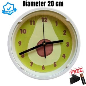 Jam Dinding dan Meja Fruits Series Desain Buah Colorfull Modern Diameter Kecil 20cm