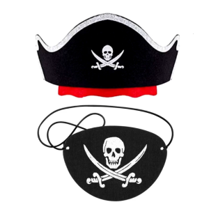 Pirate Hat Hairband EyePatch Halloween Cosplay Party Costume Festival Holiday Props Role Play Dress Head Accessories