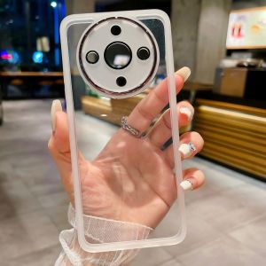 For Honor X9a X9b 5G HonorX9a HonorX9b X 9a 9b Case Phone Casing Back Cover Soft TPU Silicone Flexible Plating Transparent Clear Shockproof Bumper Acrylic Camera Lens Protect