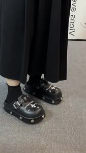 2025 New Summer 5CM WomenS Clog Sandals For Outdoor Wear Thick-Soled Summer Ladies Closed-Toe Slippers