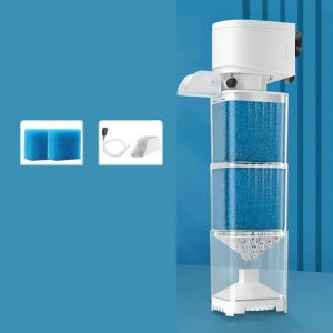 BELLEMODE Mute Fish Tank Submersible Filter Removable Plastic Suction Toilet Fish Feces Collecter Built-in Filter Oxygenation Pump For Fish Tank