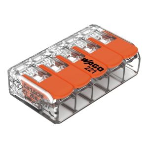 WAGO 221-415 Lever Wire Connector | Compact Terminal Block | 0.14-4mm² 24-12 AWG