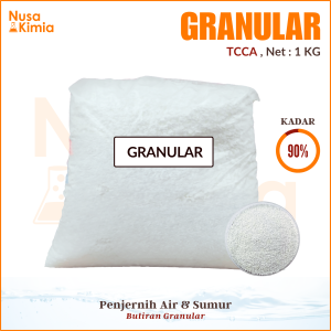 Kaporit GRANULAR 90% 1 KG - Klorin Penjernih Air - Penjernih dan Penghilang Bau Air Sumur - Obat Penjernih Kolam Renang