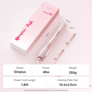 Simplus 3-in-1 Hair Straightener Moroccan Argan Oil Ceramic Worldwide Volatge 30 Million Negative Ions 5 Temperature ZFBA010