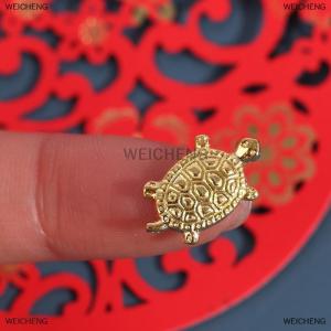 [COD] WEICHENG 10Pcs FengShui en Money Turtle Japanese Lucky Tortoise for Fortune Wealth