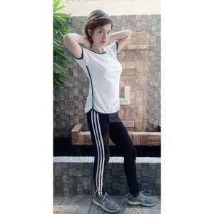 Femme Ols - TURUN HARGA Legging Import White Double Lis