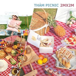 Thảm picnic thảm decor dã ngoại cao cấp chụp ảnh cực đẹp gấp gọn dễ dàng mang theo-GL602