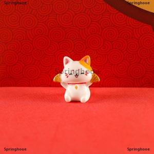 [COD] Springhooe Lucky Cat Desktop Ornament Car Decoration Spring Festival Desktop Good Luck Wealth Welcoming Cat Ornament