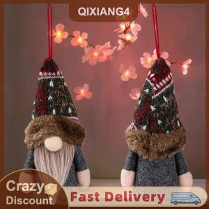 【QIXIANG4】 Christmas Faceless Doll Gnome Glowing Christmas Ornament Plush Dwarf Home Decorations New Year Novelty Gifts Party Decor