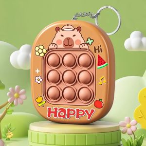 STAR FRUIT Dễ thương phim hoạt hình POP động đậy Keychain đồ chơi giảm căng thẳng với ánh sáng-vui vẻ đẩy trò chơi cho trẻ em và người lớn