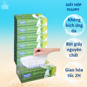 Khăn Giấy Hộp Giấy Rút Pulppy 2 Lớp Mềm Mịn Siêu Dai 180 Tờ 2 Lớp