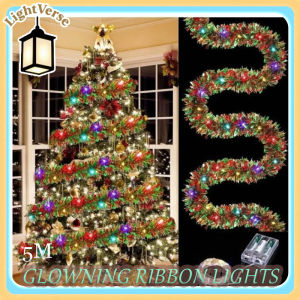 5M Christmas Color Strip Light String Ribbon Fairy Lamp Xmas Tree Ornaments Home Decoration DIY Garland Happy