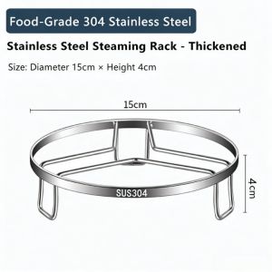BHQ 304 Stainless Steel Steaming Rack Anti-Scald Thickened Heat Insulation Pot Stand Triangle Steamer Rack 不锈钢蒸架