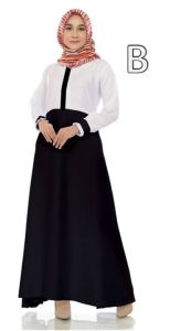Promo Seragam Kantor Gamis Hitam Putih baloteli Gamis Balotelli seragam PNS PDH gamis dinas size 4xl