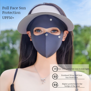 Ice Silk Sunscreen Mask Full Face Sunscreen Mask UV Hyaluronic Acid Mask