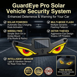 Devils Eye Solar Window Light Interior Ambient Lights  Devil Eye LED Solar Wireless Window Warning Neon Lights Powered LED Car Light