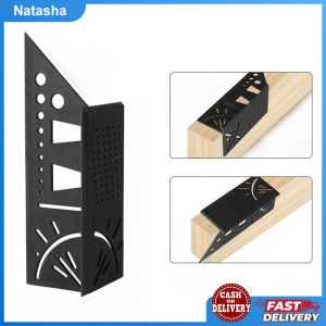 Multi-functional 45/90 Degree Angle Ruler Woodworking Scribe Mark Line Layout Ruler 3D Mitre Angle Measuring Square Gauge