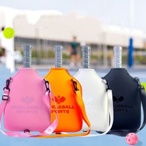 WAYCAI Neoprene Pickleball Racket Crossbody Bag Drop-Proof with Shoulder Strap PickleBall Paddle Case Soft Waterproof Protective Paddle Sleeve