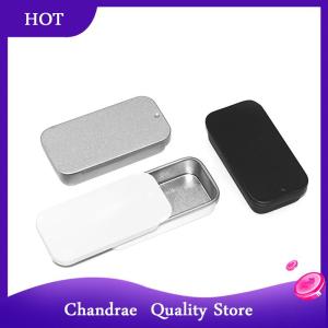 [Chandrae] Metal Rectangular Empty Mini Tin Box Tinplate Push Candy Cases Storage Box