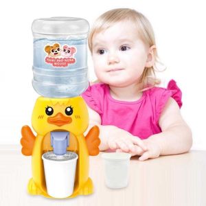 Kids Mini Water Dispenser Pretend Play Toys Cute Duck Rabbit Drinking Fountain