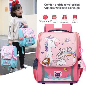 Kindergarten cartoon largecapacity waterproof backpack for students