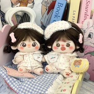 TZD62 Mũ che đầu Váy búp bê cotton 20cm Áo hoodie Lolita. Quần áo búp bê bằng cotton Quần áo búp bê không có thuộc tính Váy có dây đeo vai Quần áo đồ chơi nhồi bông Búp bê bông 20cm