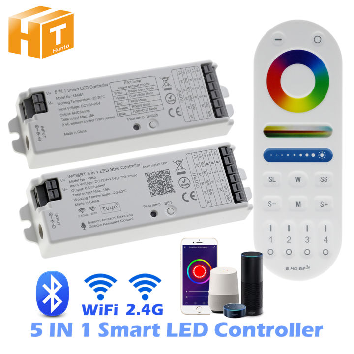 Bộ Điều Khiển LED 2.4G 5 Trong 1 Bộ Điều Chỉnh Độ Sáng WiFi Tuya CCT ...