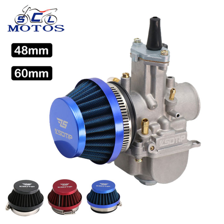 YC MOTOS 48mm Performance Air Filter Cleaner For Keihin Koso PWK Mikuni  Carburetors Stroke ATV Quad Dirt Bike Moto