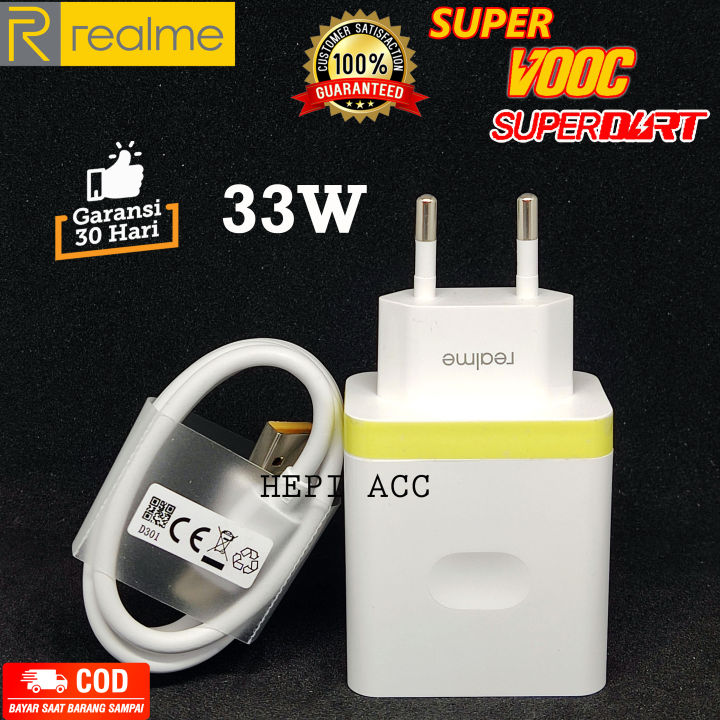CHARGER REALME C55 SUPER DART VOOC SUPERDART 33W 33 WATT PREMIUM MICRO ...