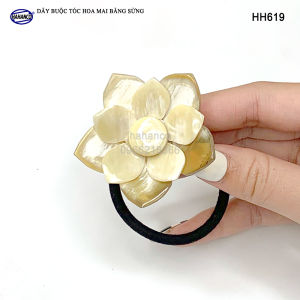 Dây Cột Tóc Bông Hoa Bằng Sừng- Co Giãn Tốt/ Không Làm Đau Đầu/ Không Bị Rối Tóc- HH619
