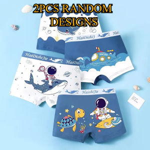 Kids Boys Cotton Boxer Brief New Spider Printed Design 2PCS Underwear Set for Kids 3-10 Years Old
