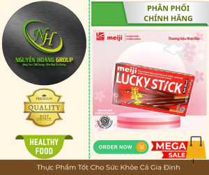 LỐC 10 HỘP - Bánh Que Chấm Lucky MEIJI Vị Socola 45g