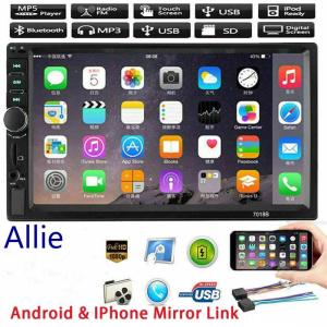 7018B 7 Double 2 Din Car Stereo FM Radio Touch Screen Bluetooth MP5 Player USB/TF/Phone Mirror Link