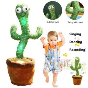 Mainan Anak Boneka Kaktus Goyang Joget Menari Rekam Suara Fress USB - Kaktus Dancing Cactus Toy Joget