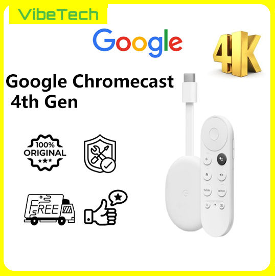 (Pre order)Google Chromecast 4th Gen with Google TV 4K/Dolby Vision, HDR10, HDR10+, HLG1/Android TV OS / Bluetooth and Wi-Fi/Chromecast 4K