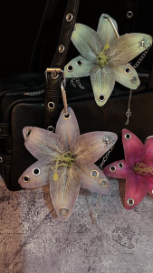 Móc khóa hoa hoa nghệ thuật không độc hại PVC dễ uốn trang trí đa năng cho túi xách truy cập nếu không trang trí nội thất xe