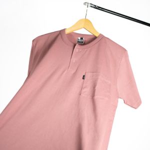 Otsky Otsky Kaos Pria Pocket Kancing Henley tee Cotton Combed 24s Pendek