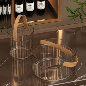 CHENJIE Plastic Ice Bucket Hand-held Large Capacity Storage Basket Durable Portable Drinks Cooling Container Fruit