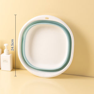 Spring Home กะละมังพับได้ เหมาะสำหรับเดินทางกลับบ้าน กะละมังซิลิโคนอเนกประสงค์ พกพาสะดวก สวยงามและโปร่งใส