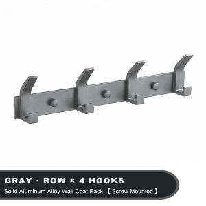 Modern Hanging Hooks For Wall Aluminium Black Towel Holder Bathroom Door Clothe Hanger Coat Rack Wall Mounted2026
