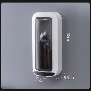 New wall mounted chopsticks stand rotatable waterproof chopsticks stand room knife fork spoon Chopsticks storage rack cage drain chopsticks spoon stand organizer