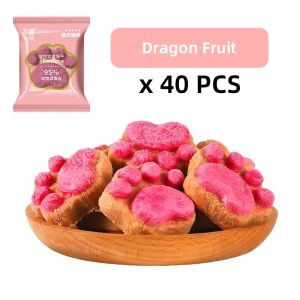 [SG] [40PCS] Cat Paw Shaped Freeze Dried Cat Treats 4 Flavors High Protein Snack for Cats