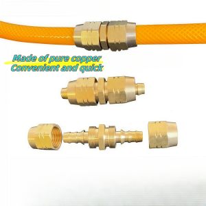 Brass water pipe connectors withstand high water pressure and are easy to remove