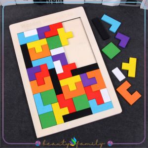 BF-M334 Puzzle Wooden Intellegence Mainan Kayu Anak / Tetris Block Mainan Edukasi Anak / Puzzle Kayu Balok Susun Rainbow Anak / Russian Block Toys Kids Import