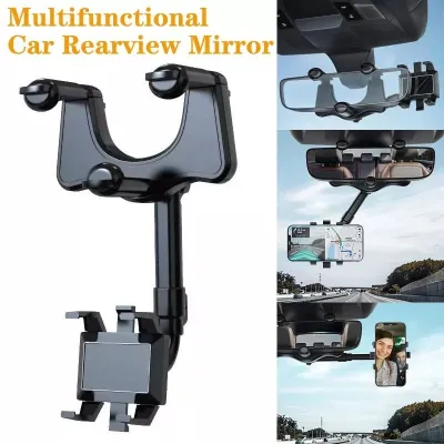 Rearview Mirror Car Phone Holder Multifunctional Car Phone Mount Car Mobile Phone Bracket